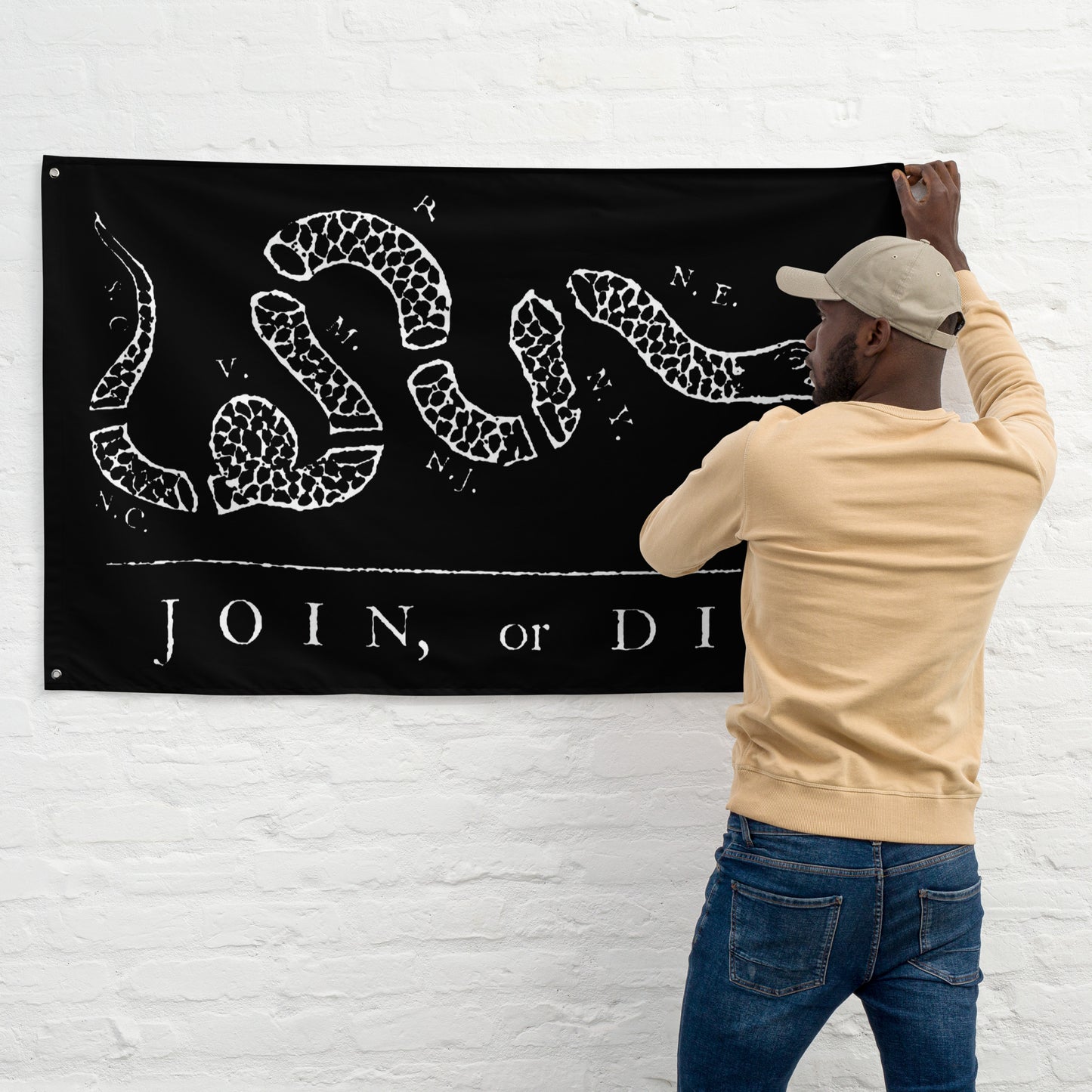 JOIN OR DIE WALL FLAG