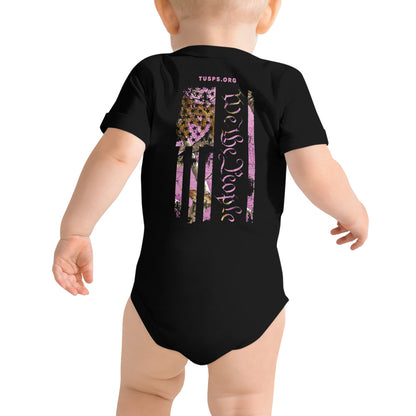 BABY - WE THE PEOPLE FLAG ONESIE - PINK CAMO EDITION