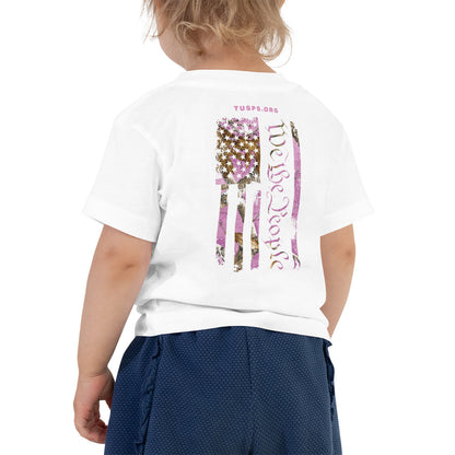 TODDLER - WE THE PEOPLE FLAG TEE - PINK CAMO EDITION