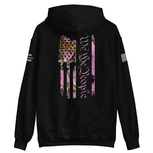 WE THE PEOPLE FLAG HOODIE - PINK CAMO EDITION