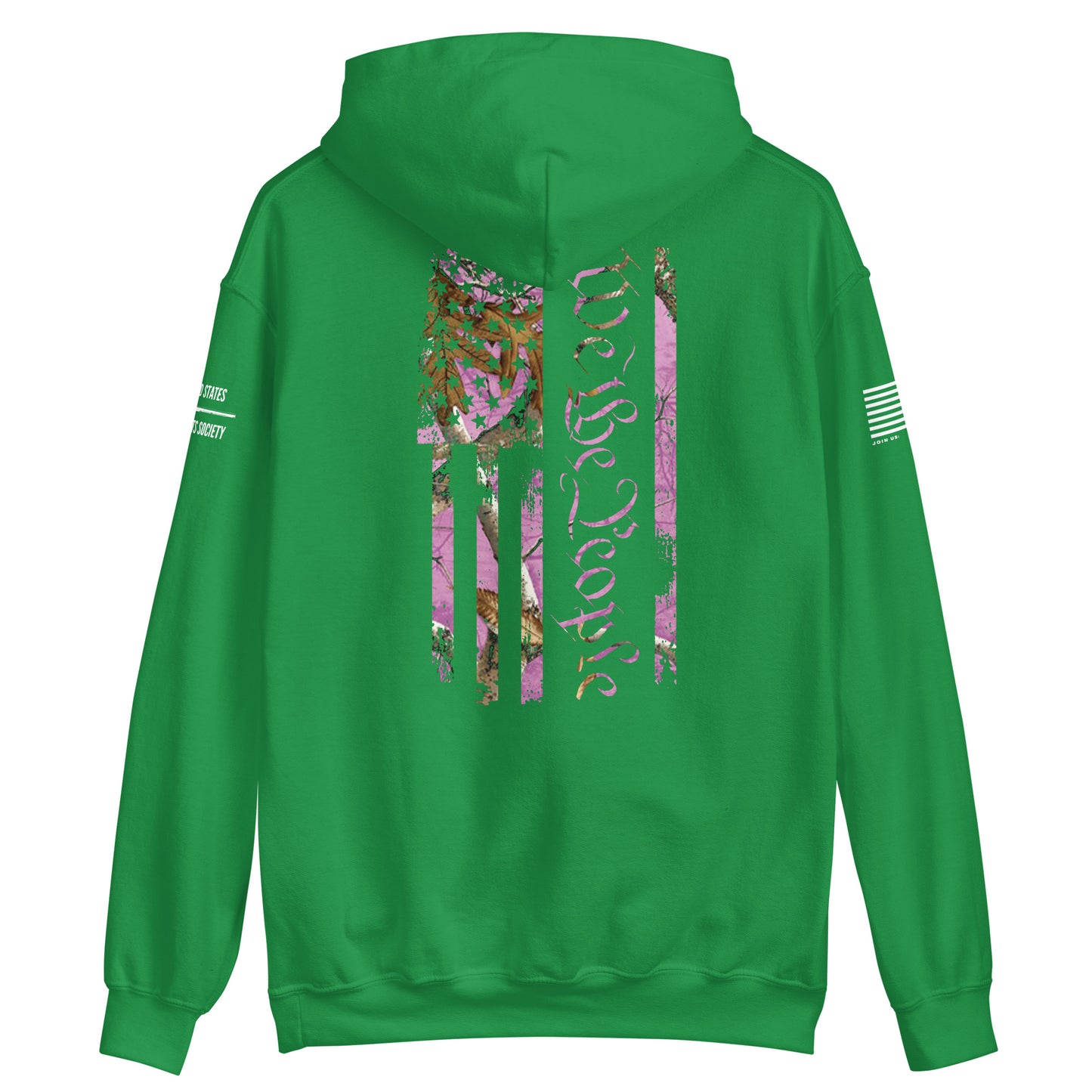 WE THE PEOPLE FLAG HOODIE - PINK CAMO EDITION