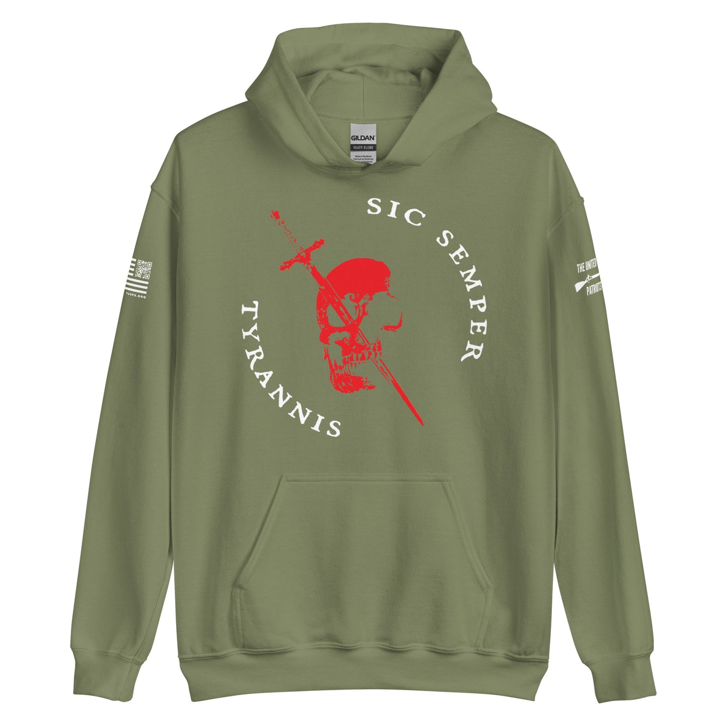 SIC SEMPER TYRANNIS SKULL HOODIE