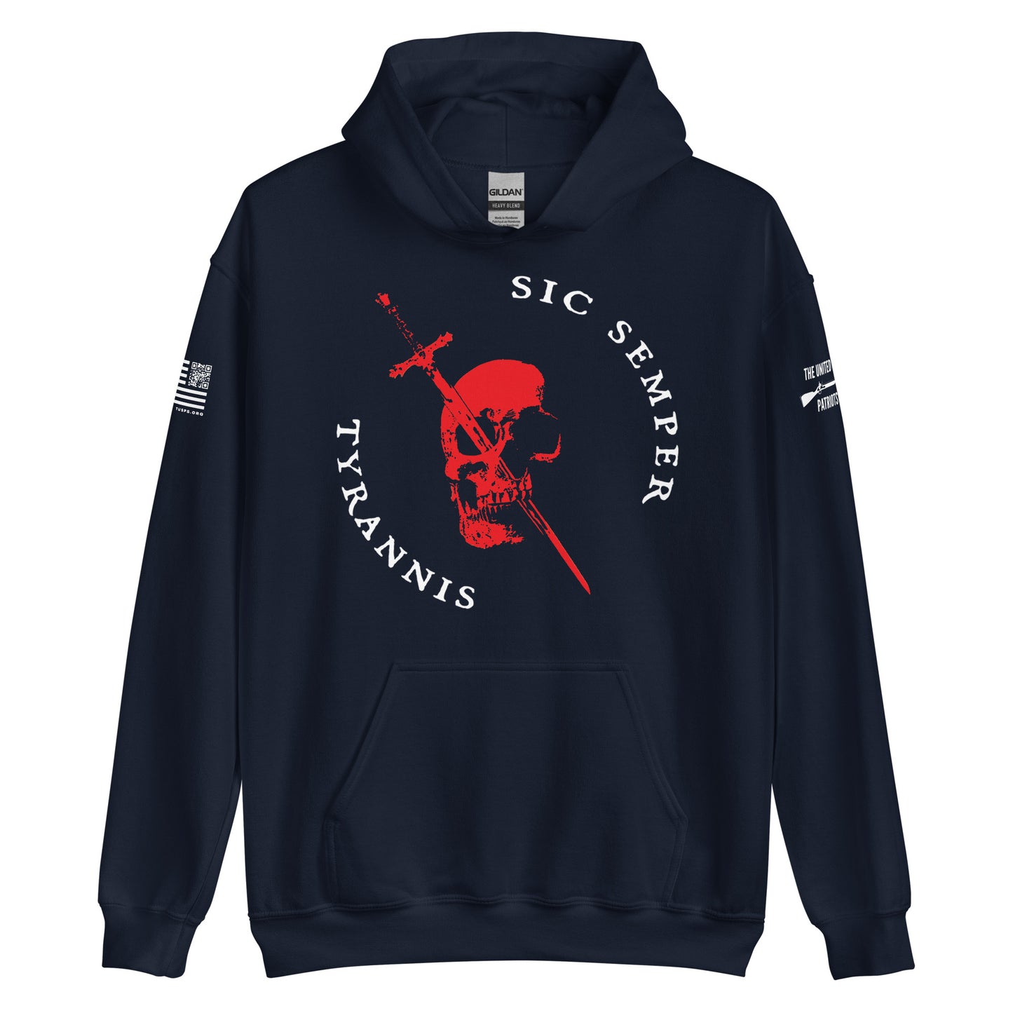 SIC SEMPER TYRANNIS SKULL HOODIE