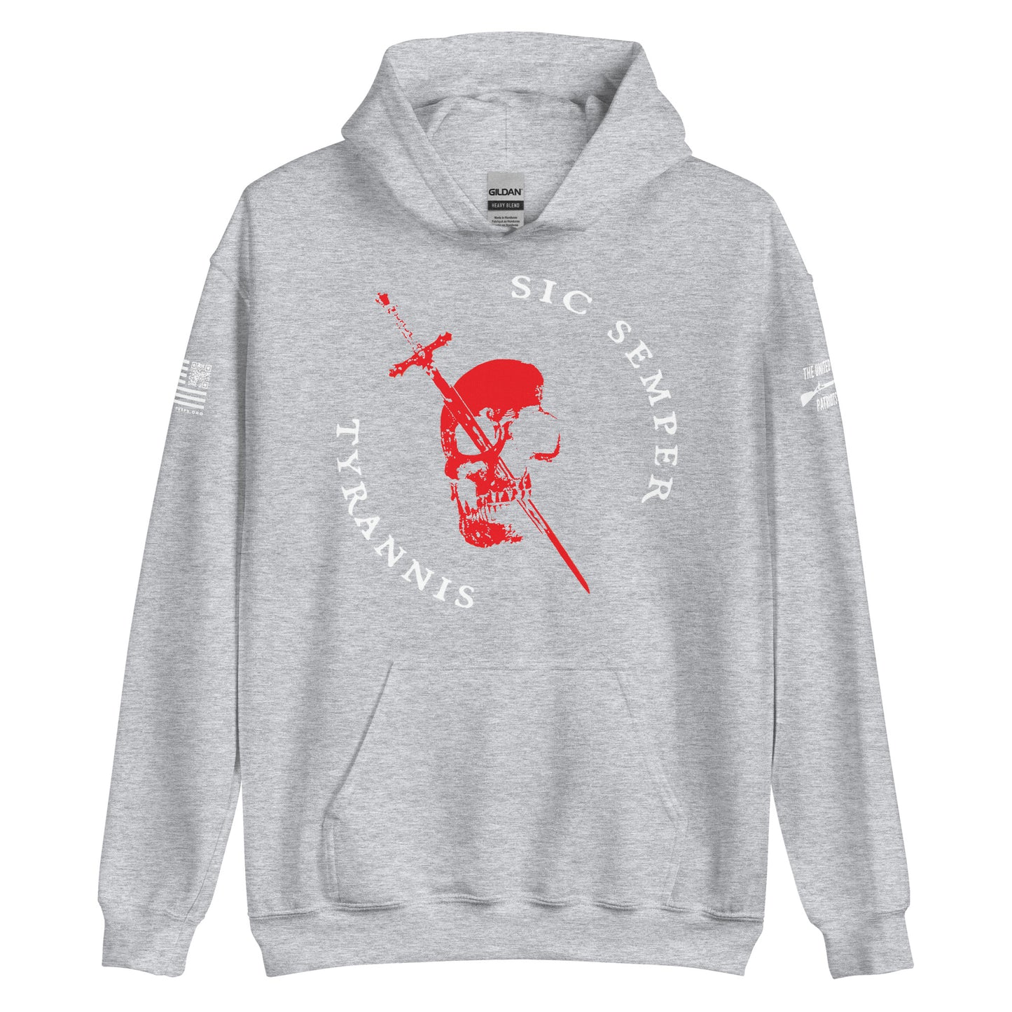 SIC SEMPER TYRANNIS SKULL HOODIE